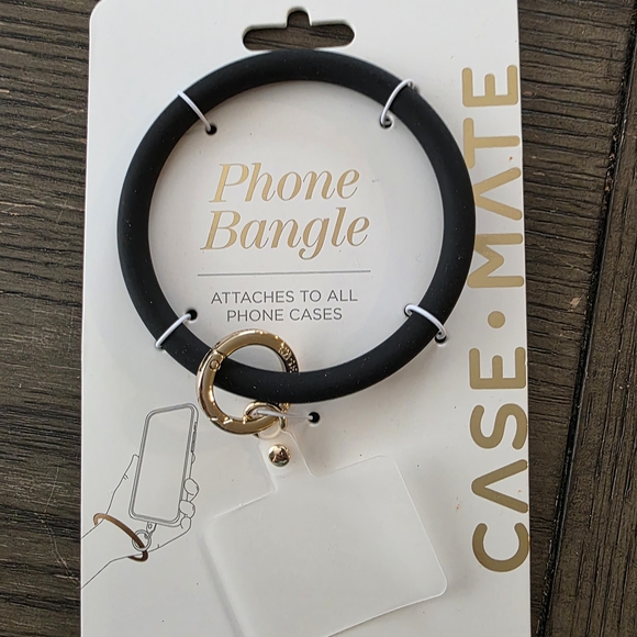 Case-Mate Black Phone Bangle with Gold Accents - Picture 1 of 1